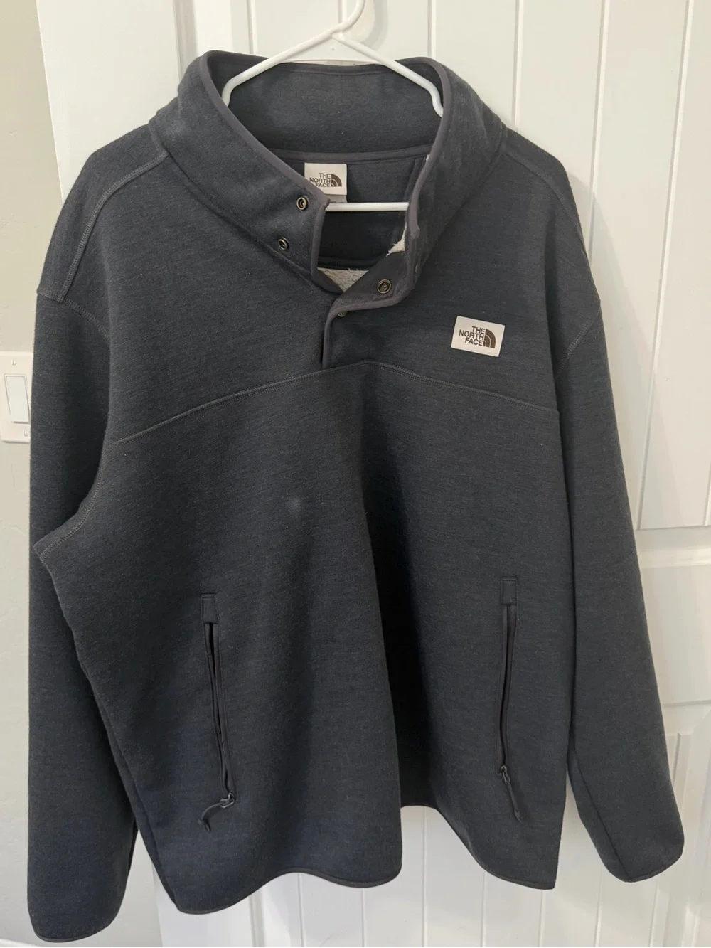The North Face Charcoal Snap-Neck Pullover Fleece